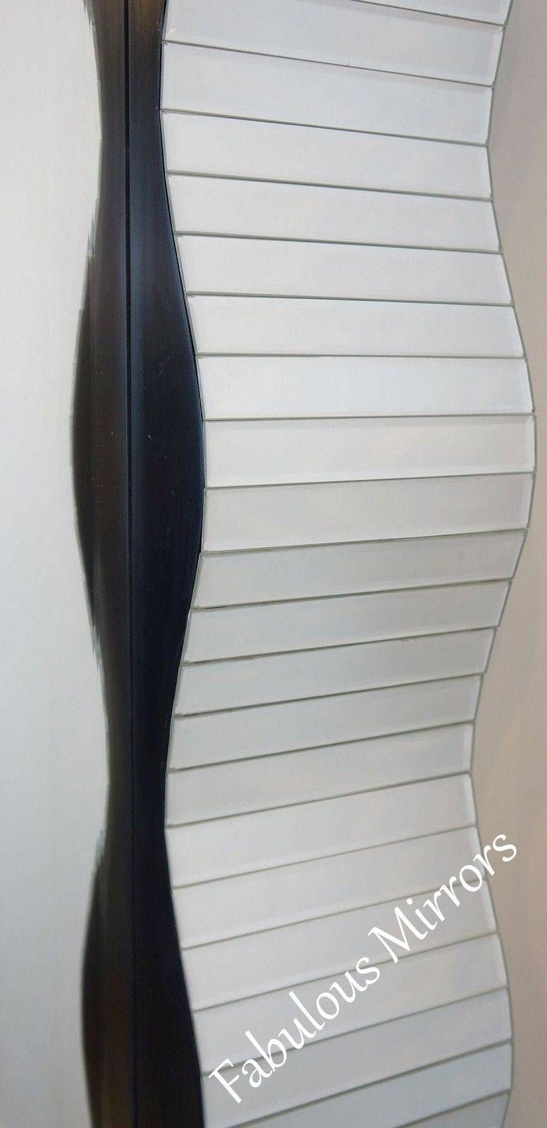 Large Stunning Contemporary Wave 3d Art Deco Inspired Venetian Regarding Art Deco Venetian Mirrors (View 21 of 25)