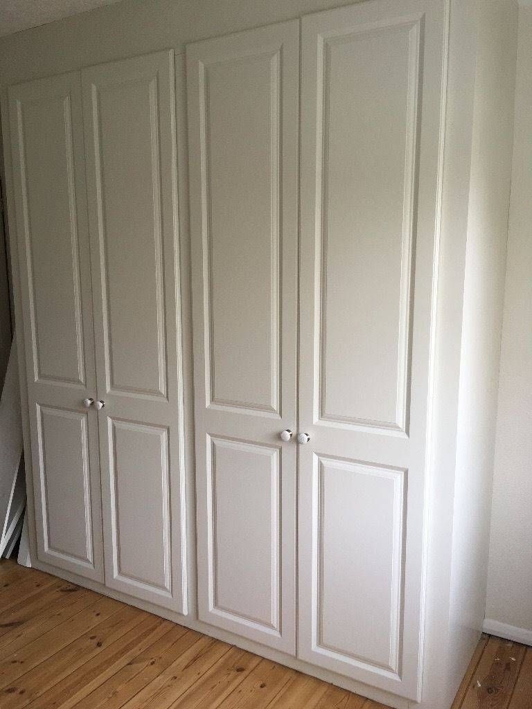 Large White Fitted Wardrobes – Excellent Condition Urgent Pertaining To Bargain Wardrobes (Photo 12 of 15)