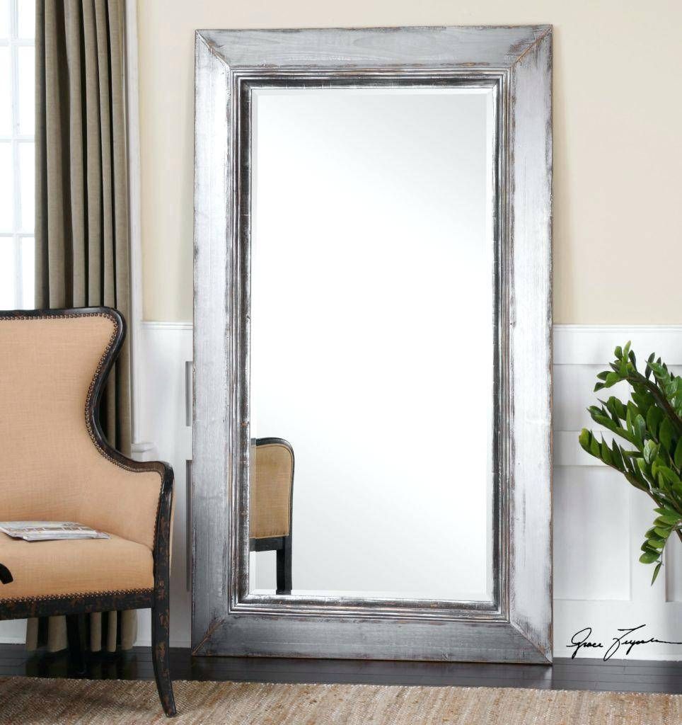 Leaning White Baroque Mirror Large Shabby Chic Vintage Leaner In Cheap Baroque Mirrors (Photo 22 of 25)