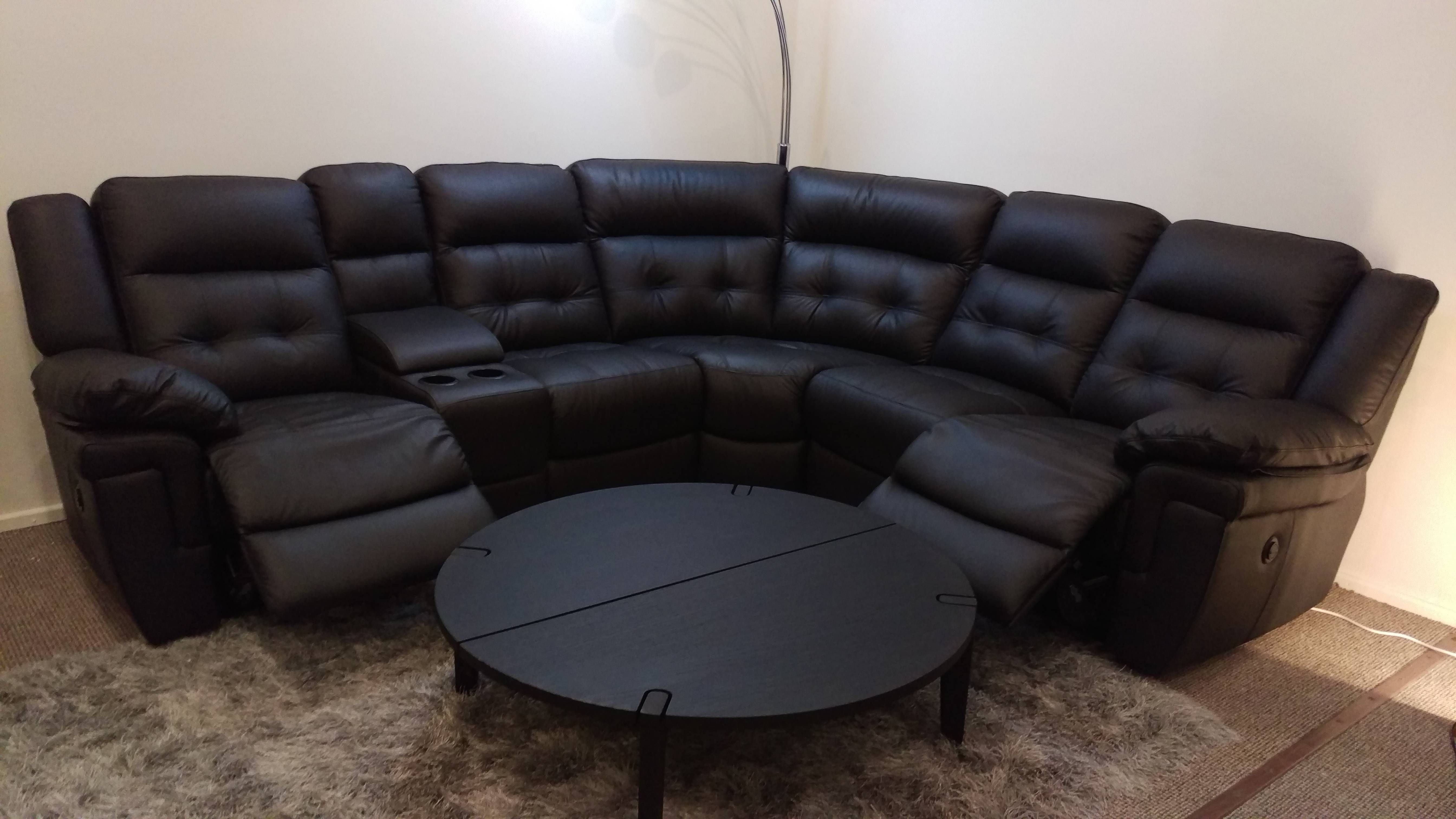 Leather Corner Sofa Recliner | Tehranmix Decoration Intended For Large Black Leather Corner Sofas (View 12 of 30)
