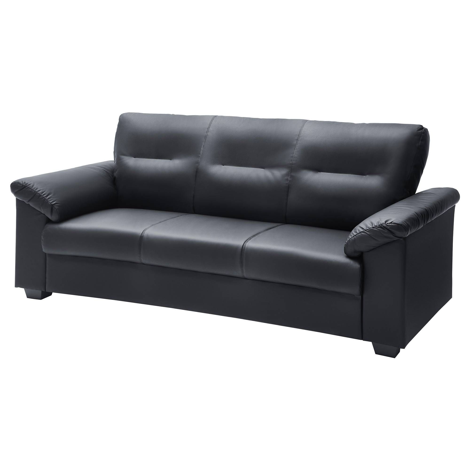Leather & Faux Leather Couches, Chairs & Ottomans – Ikea Inside White And Black Sofas (Photo 20 of 30)