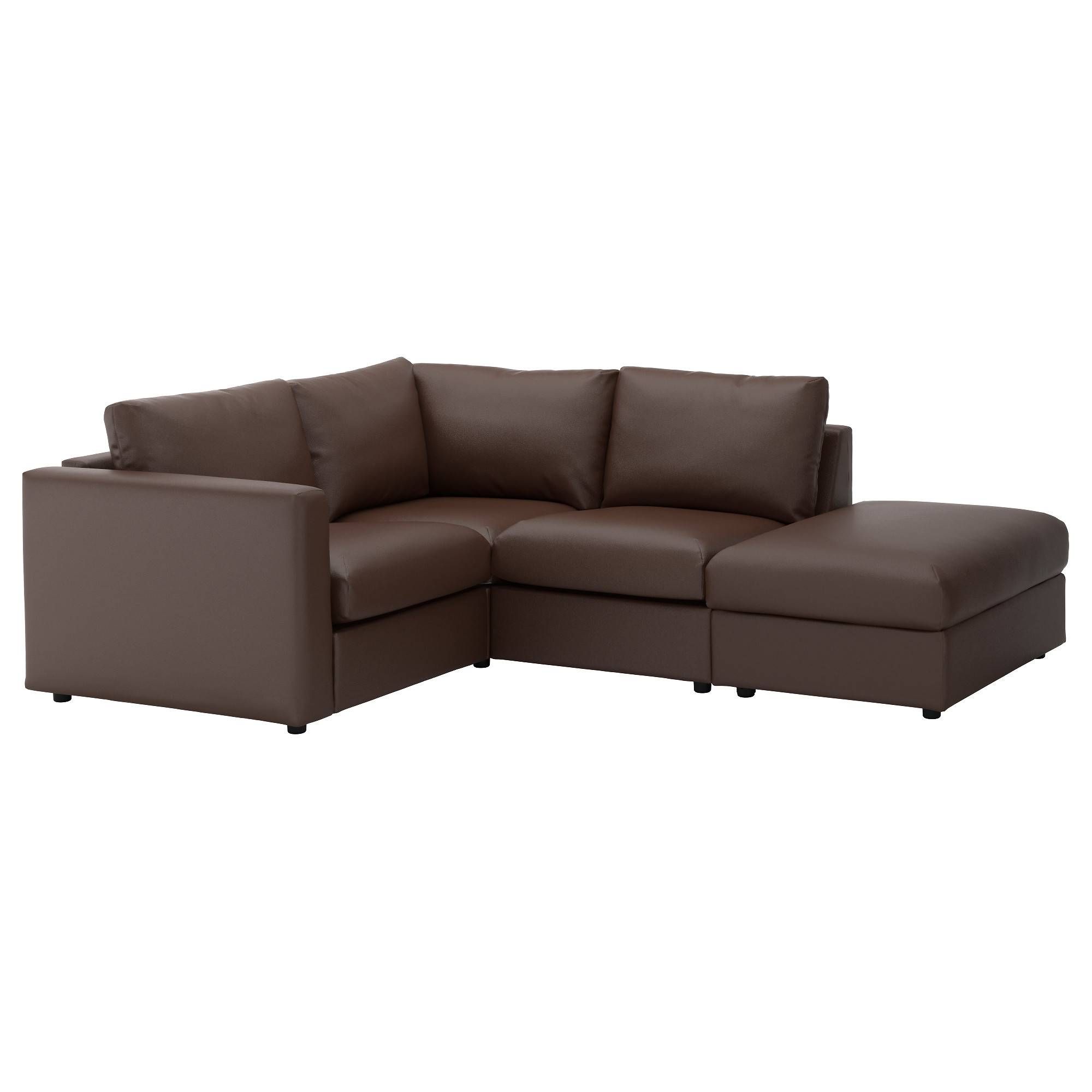 Leather & Faux Leather Couches, Chairs & Ottomans – Ikea Pertaining To Small Brown Leather Corner Sofas (View 17 of 30)