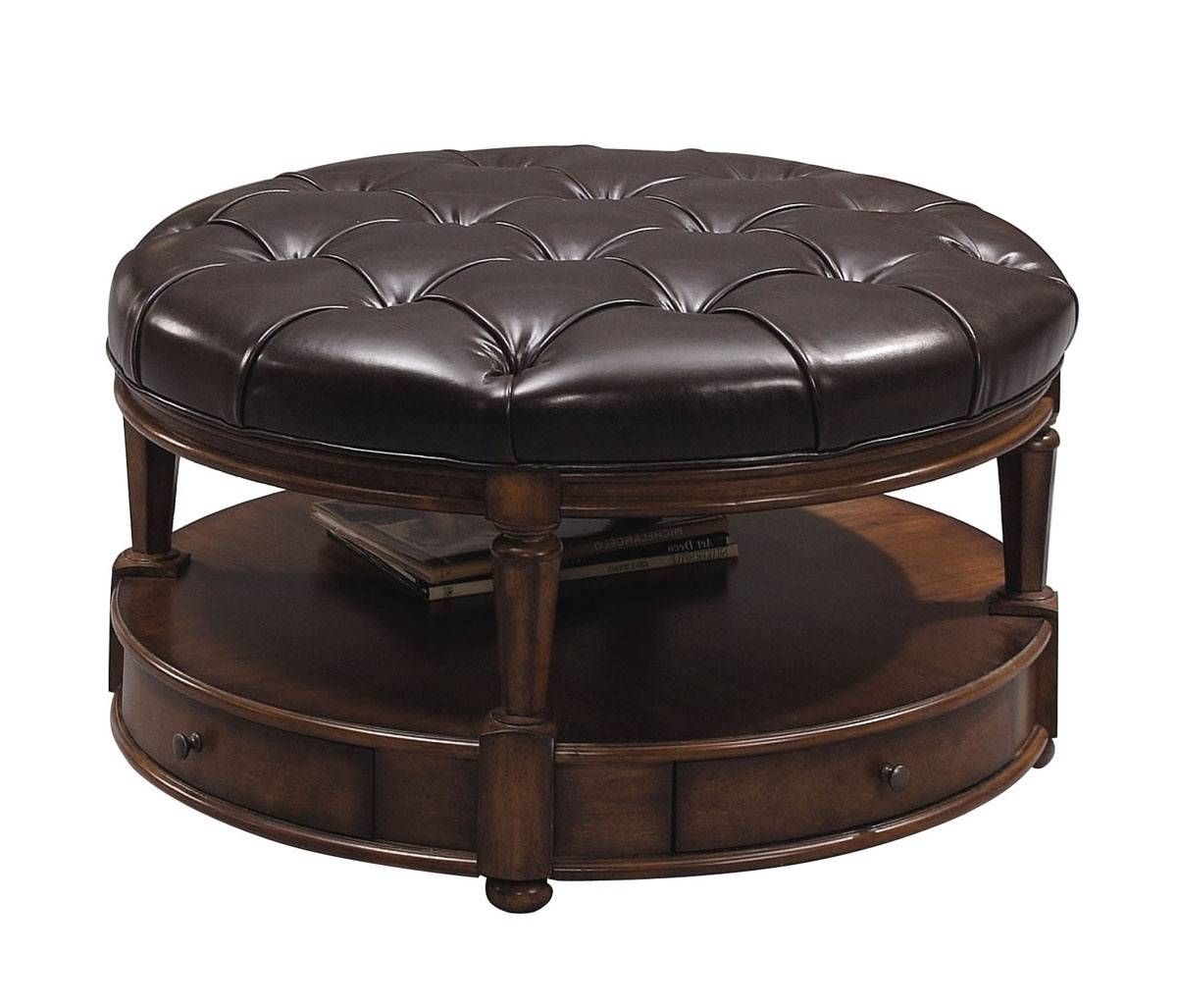 Leather Ottoman Coffee Table | Idi Design For Brown Leather Ottoman Coffee Tables (View 29 of 30)