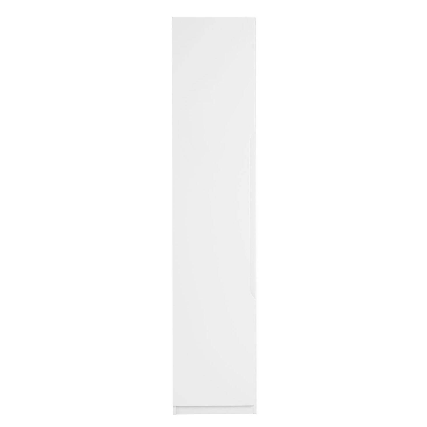 Legato Tall 1 Door Wardrobe, White Gloss | Achica With Tall White Gloss Wardrobes (View 7 of 15)