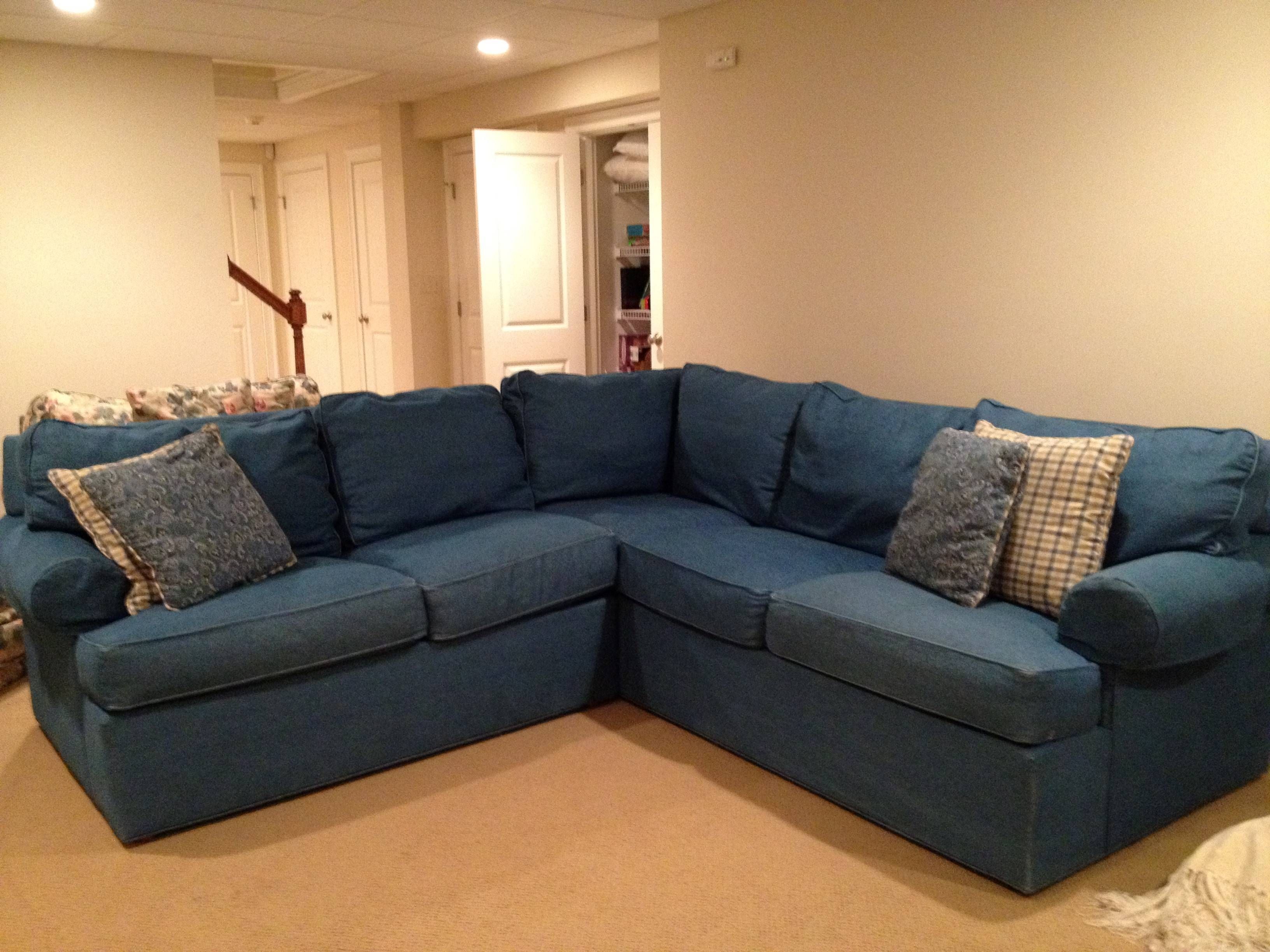 Living Room: Denim Sectional Sofa | Sectional Couches Cheap Throughout 3 Piece Sectional Sofa Slipcovers (View 17 of 33)