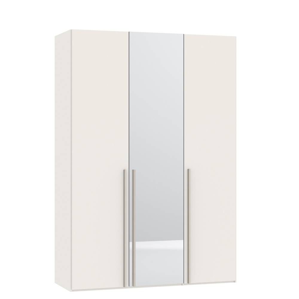 Loft Three Door Wardrobe White Gloss With Mirror – Dwell Intended For White Gloss Wardrobes (View 4 of 15)