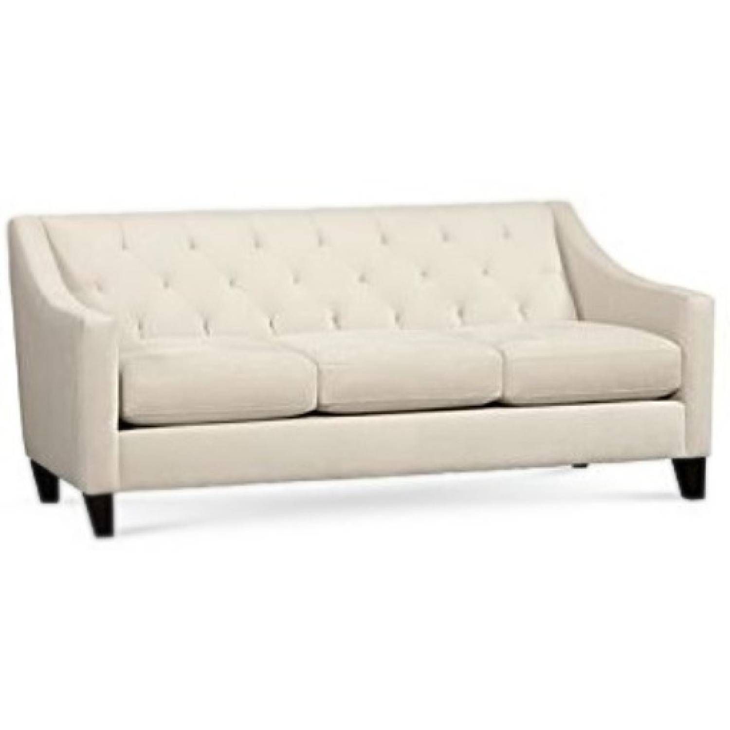 Macy's Chloe Velvet Tufted Sofa In Ivory – Aptdeco Regarding Macys Sofas (View 8 of 25)