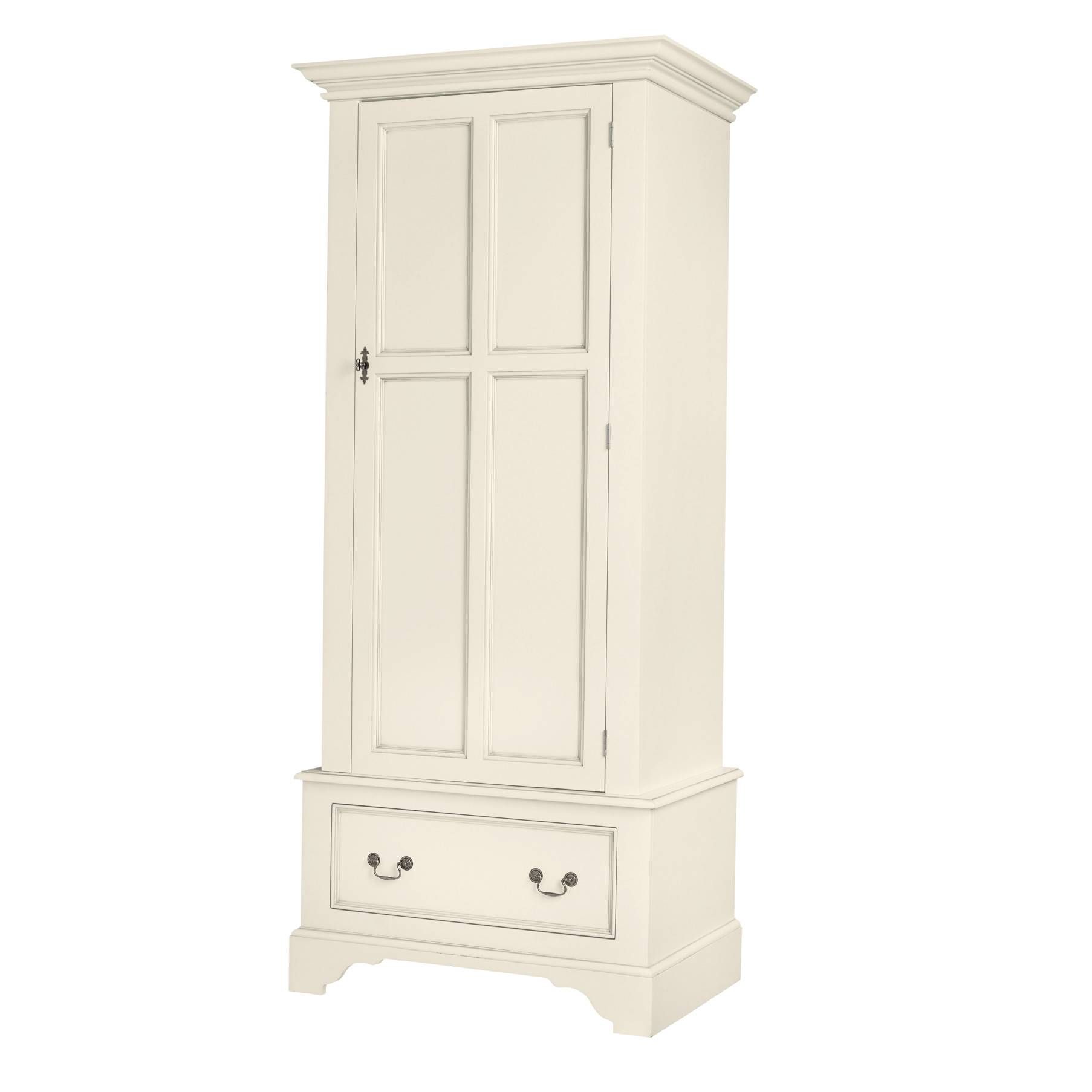 Made To Order Furniture – Clifton Ivory 1 Door 1 Drawer Wardrobe Pertaining To Ivory Wardrobes (View 4 of 15)
