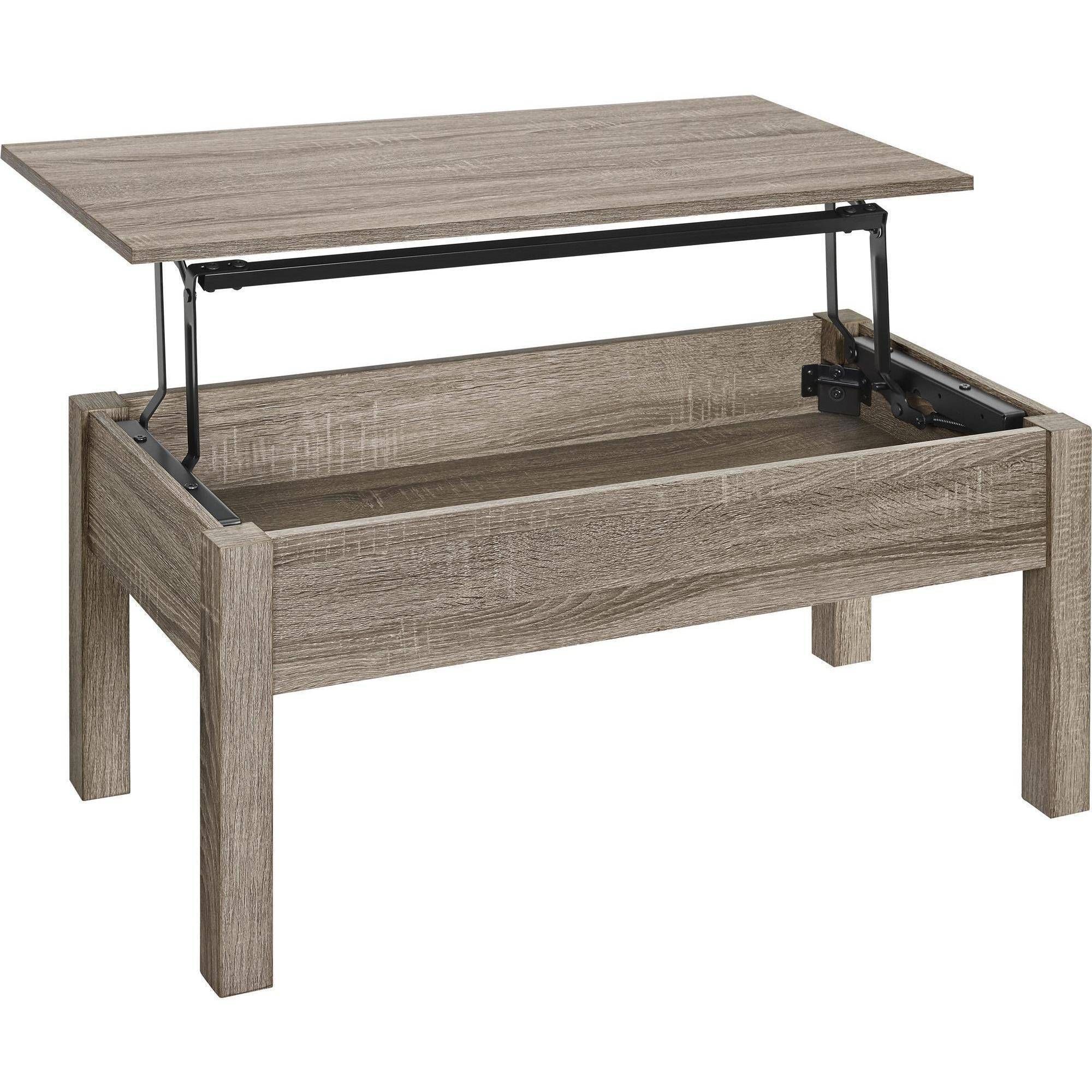 Mainstays Lift Top Coffee Table, Multiple Colors – Walmart For Coffee Table With Raised Top (Photo 1 of 30)