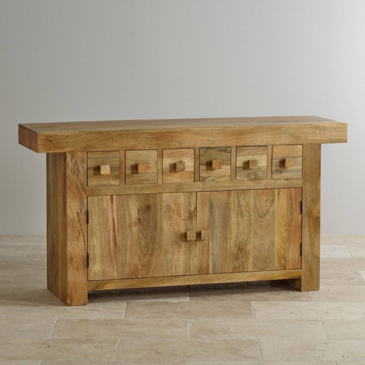 Mantis Light Large Sideboard In Natural Solid Mango Within Light Wood Sideboards (View 14 of 30)