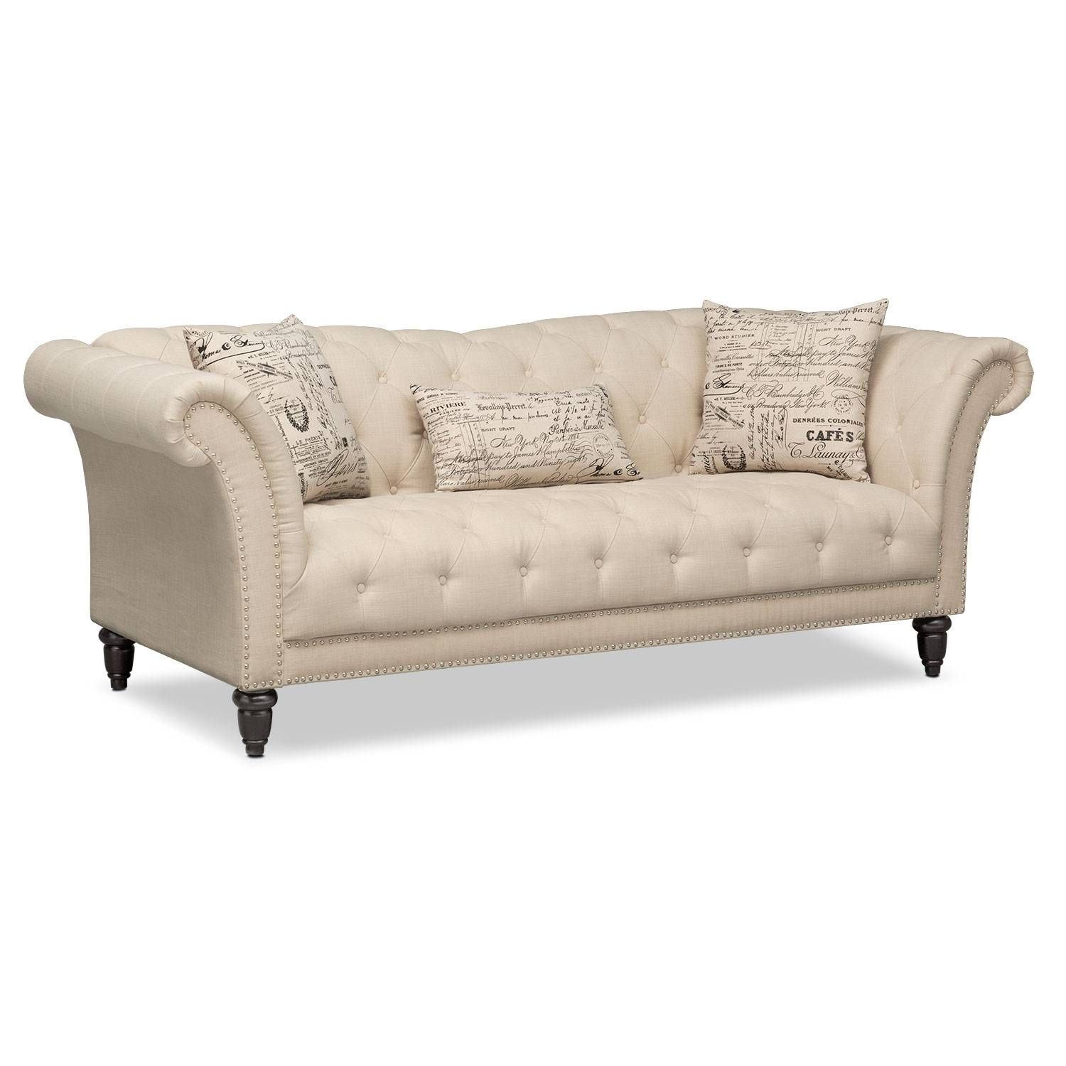 Marisol Sofa – Beige | Value City Furniture Pertaining To Value City Sofas (View 2 of 25)