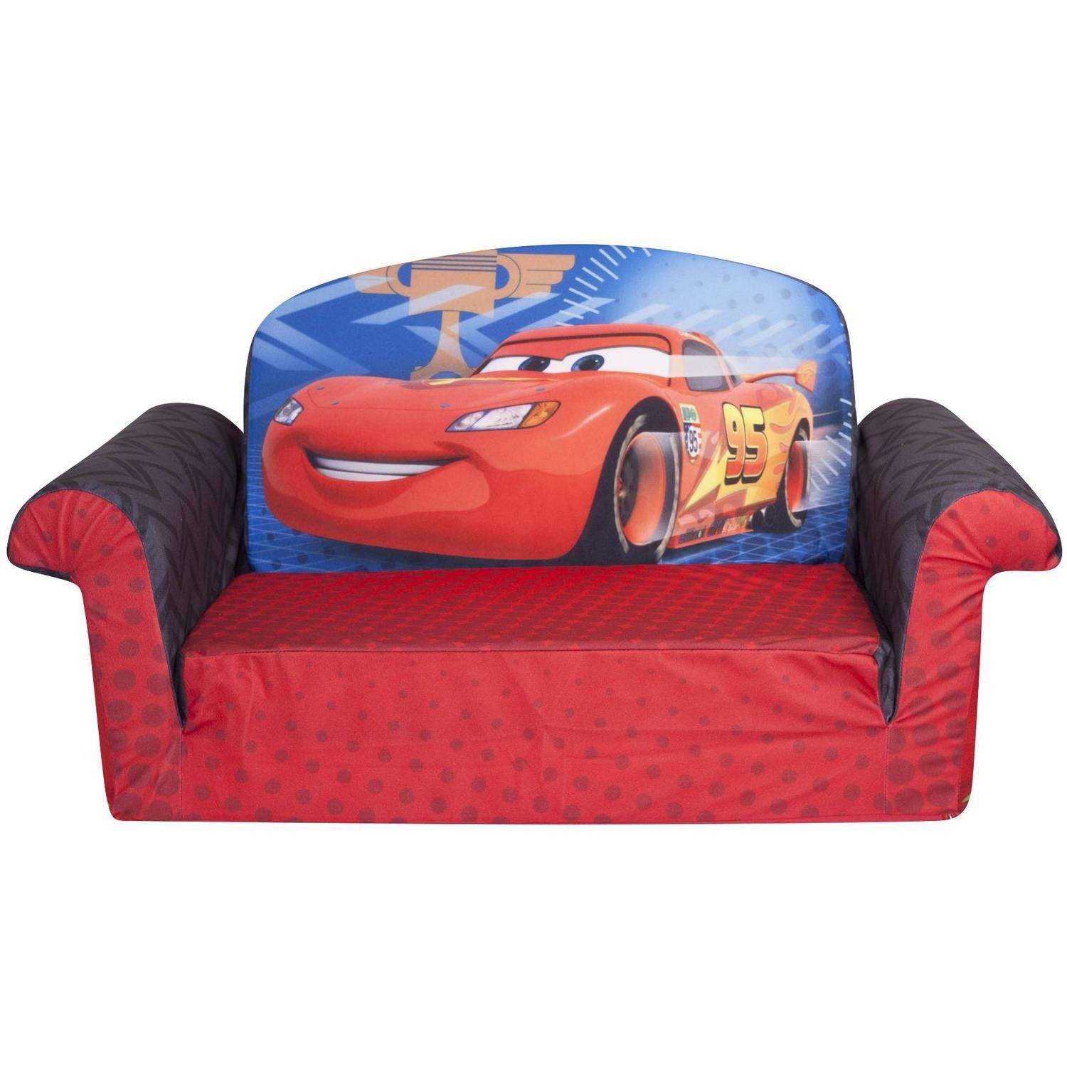 Marshmallow 2 In 1 Flip Open Sofa, Disney Cars 2 – Walmart Pertaining To Cheap Kids Sofas (Photo 4 of 30)
