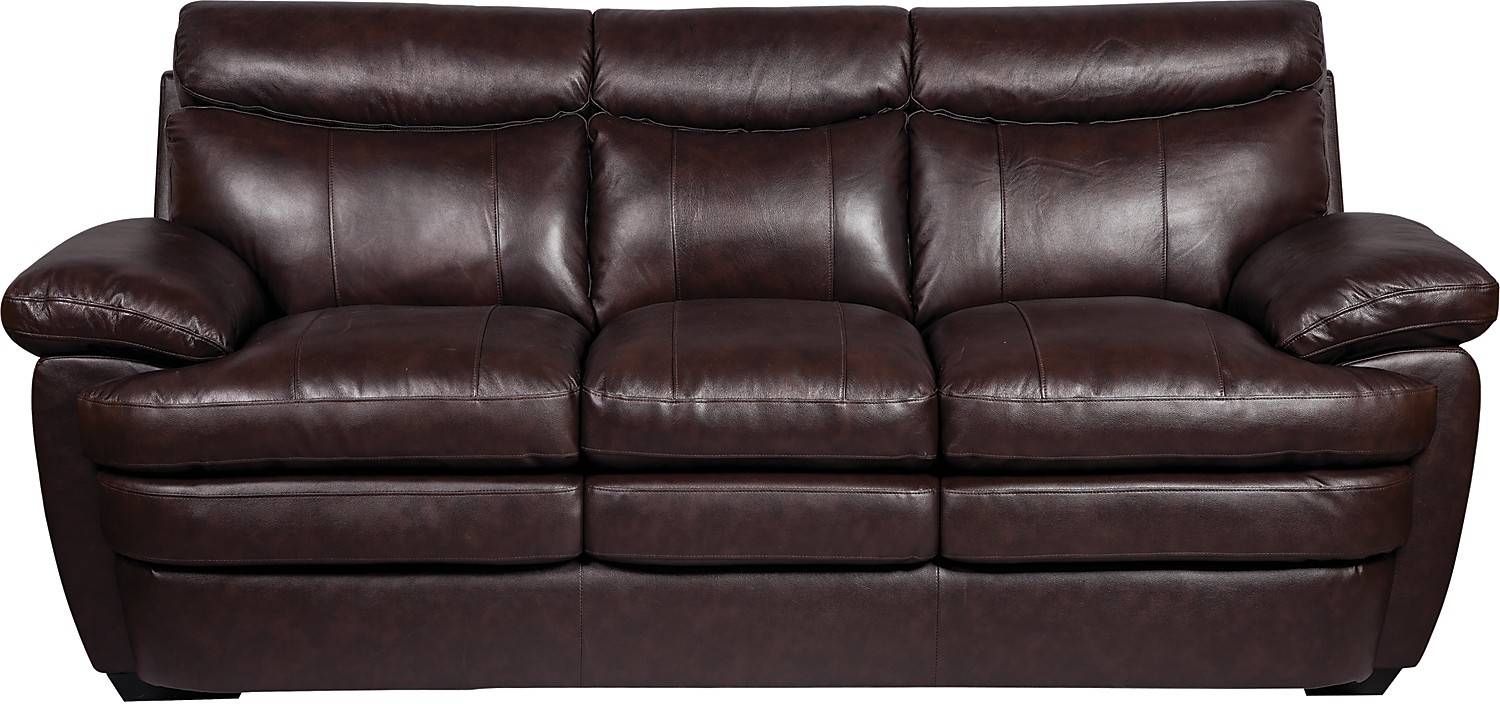 Marty Genuine Leather Sofa – Brown | The Brick With Regard To Brick Sofas (View 2 of 30)