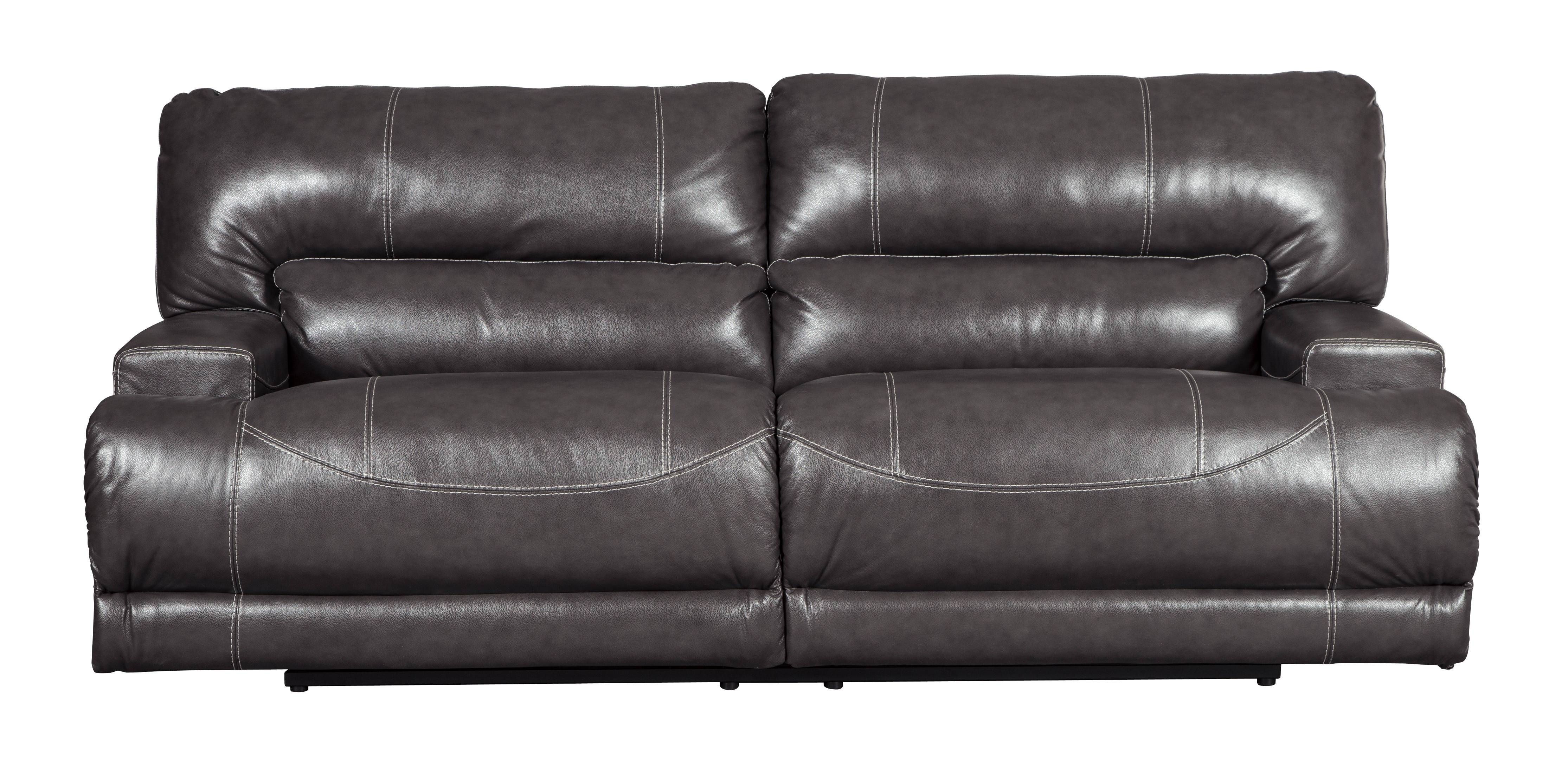 Mccaskill Contemporary Gray Leather 2 Seat Reclining Sofa | Living With Regard To 2 Seat Recliner Sofas (View 20 of 30)