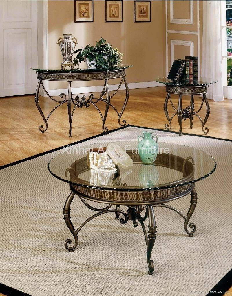 Metal And Glass Coffee Table Round Metal Glass Coffee Tables With Regard To Glass Metal Coffee Tables (View 11 of 30)