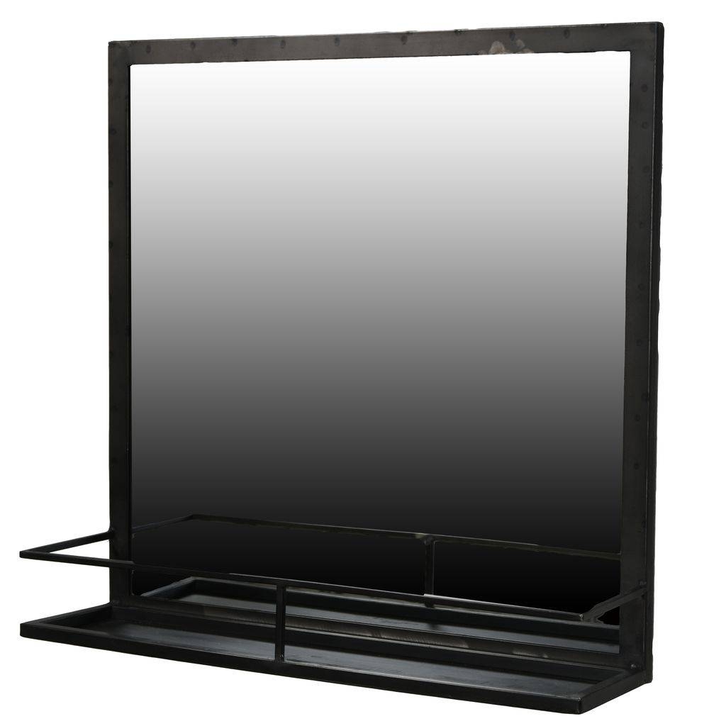 Metal Framed Mirrors.. Metal Framed Floor Mirror. Window Frame Inside Iron Framed Mirrors (Photo 1 of 25)