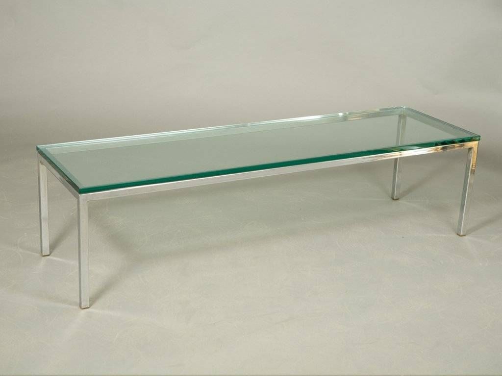 Mid Century Chrome And Glass Coffee Table At 1stdibs For Bronze And Glass Coffee Tables (Photo 19 of 30)