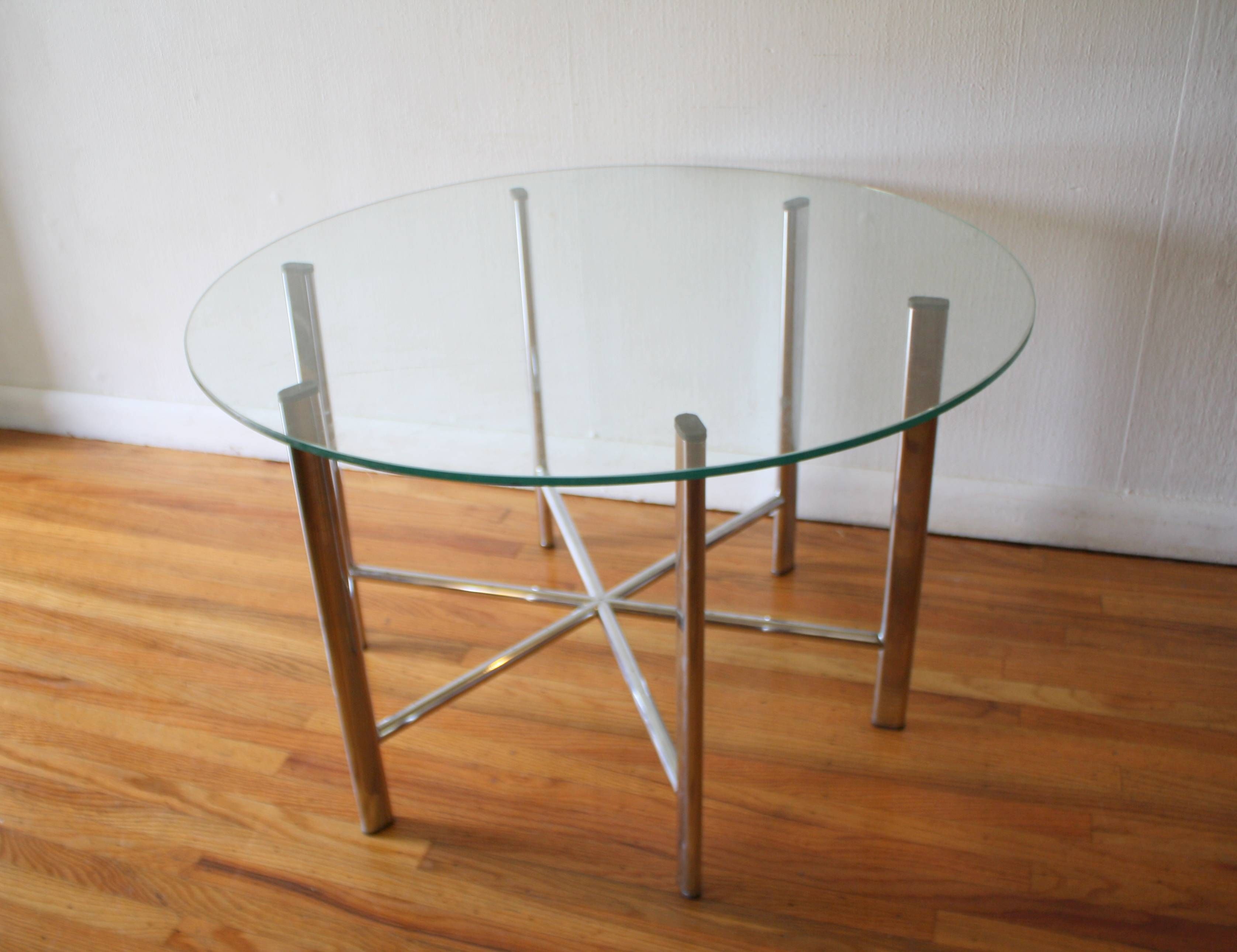 Mid Century Modern Glass And Chrome Coffee Table | Coffee Tables In Modern Chrome Coffee Tables (View 9 of 30)