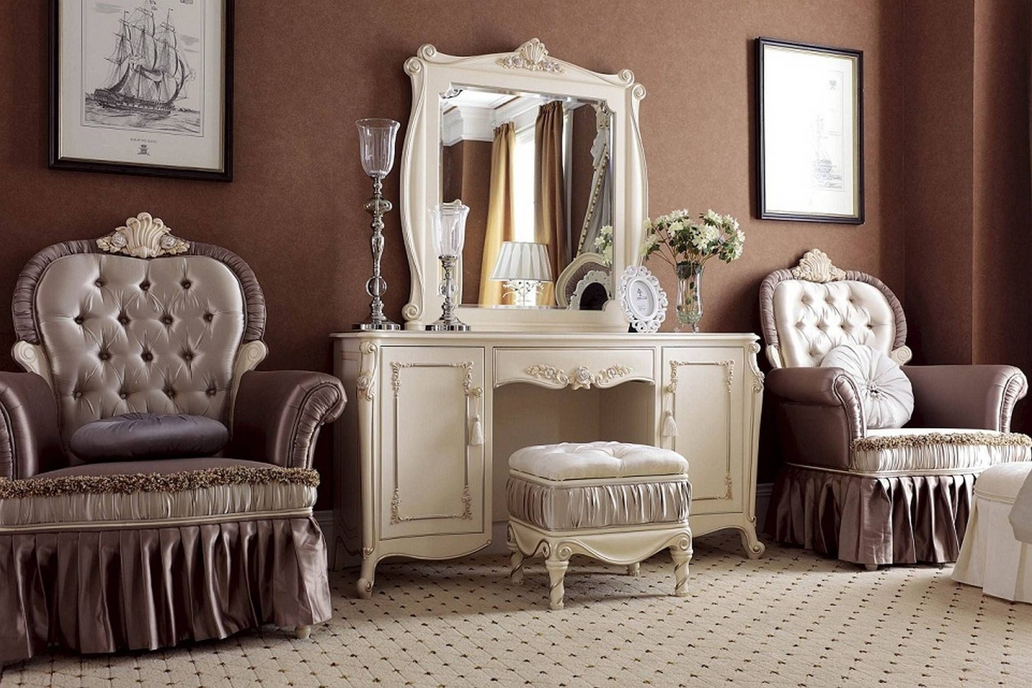 Mirrored Bedroom Furniture Cheap Dark Brown Wooden Wall Idea Line Throughout Dark Wood Wardrobe Sets (View 22 of 30)
