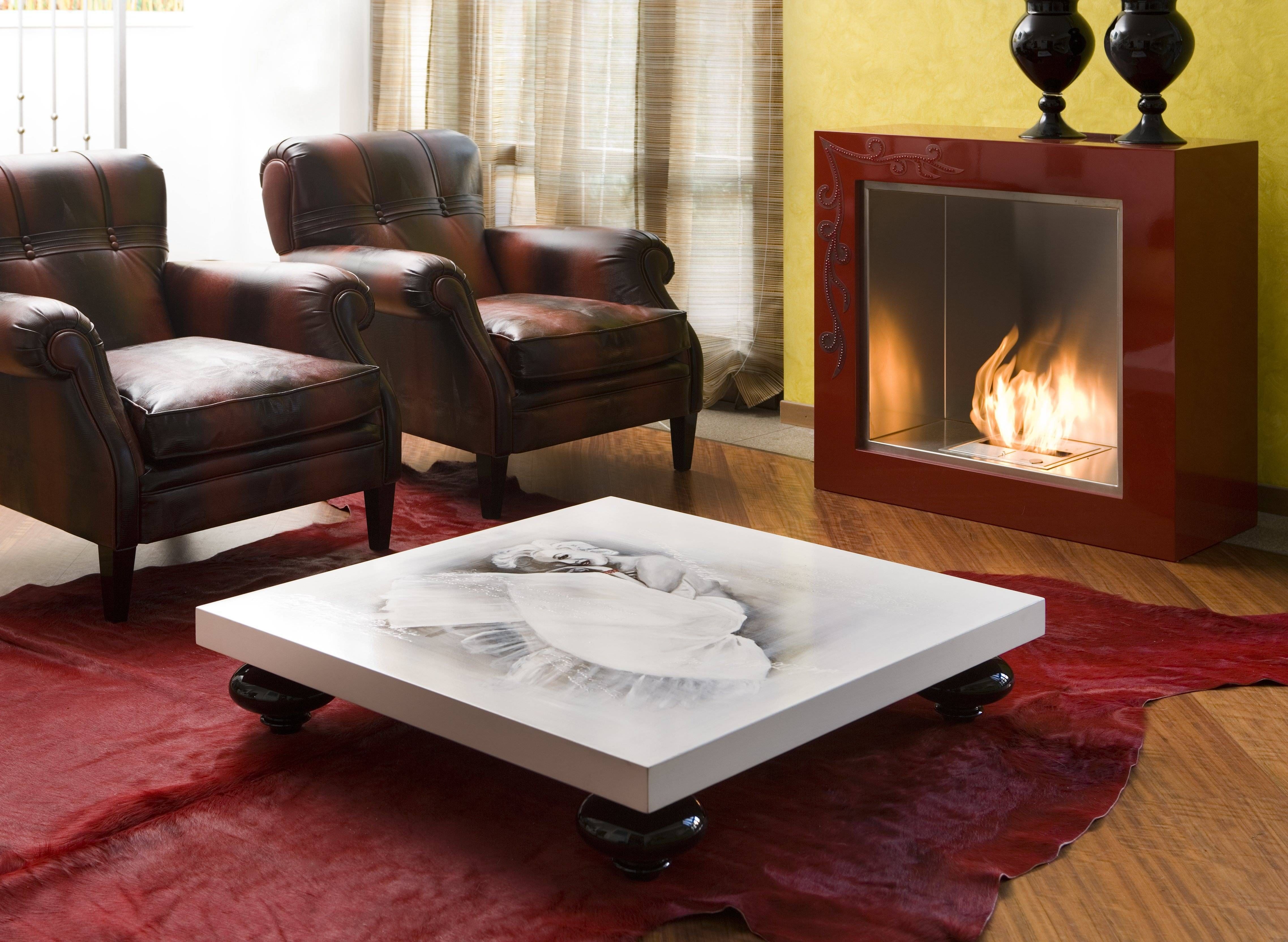 Mirrored Dark Coffee Table Artistic / Thippo In Large Square Coffee Tables (View 30 of 30)