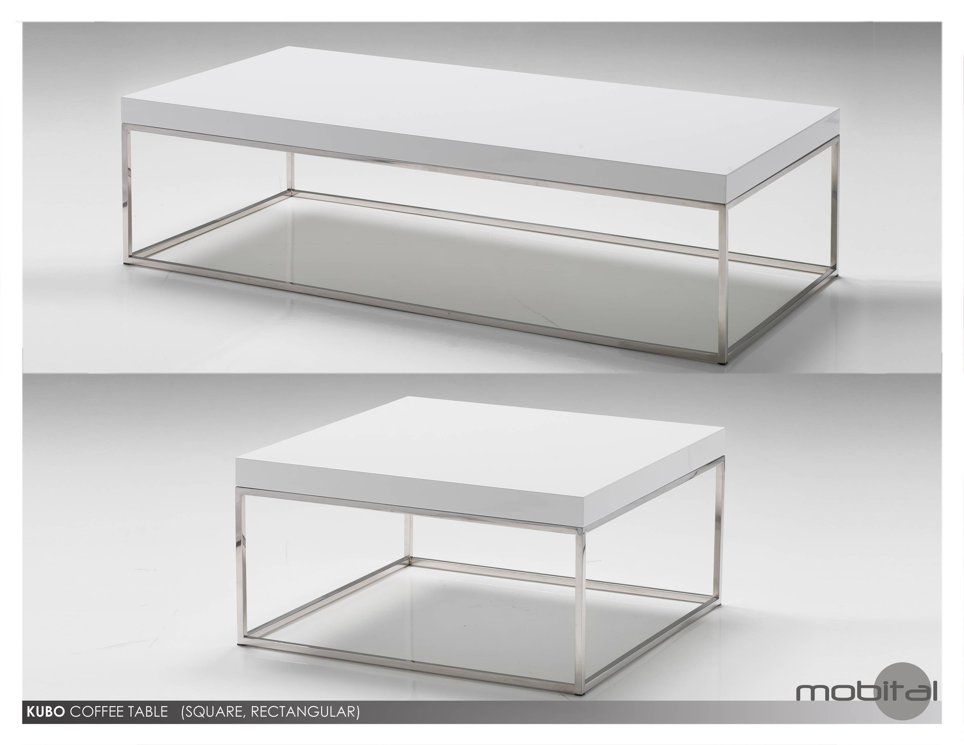 Mobital Kubo Square Coffee Table In High Gloss White – Beyond Stores Within High Gloss Coffee Tables (View 20 of 30)