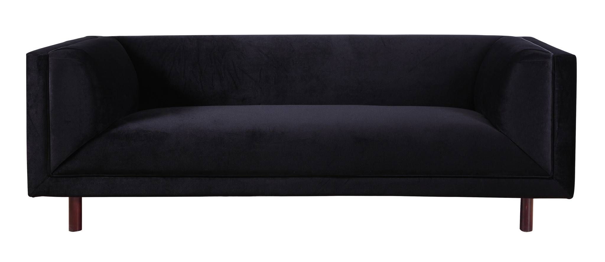 Modern Contemporary Large 3 Seater Velvet Sofa – Walmart Throughout Black Velvet Sofas (View 21 of 30)