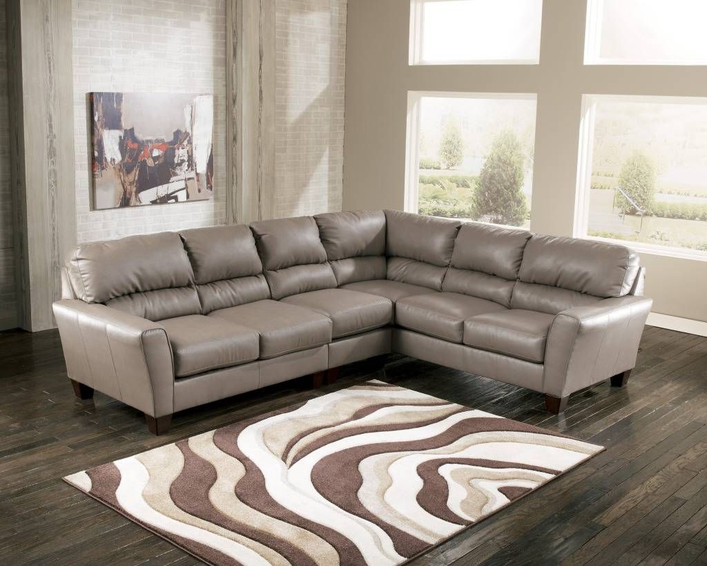 Modern Leather Sectional Sofas : Fashionable Leather Sectional Within Gray Leather Sectional Sofas (View 10 of 30)