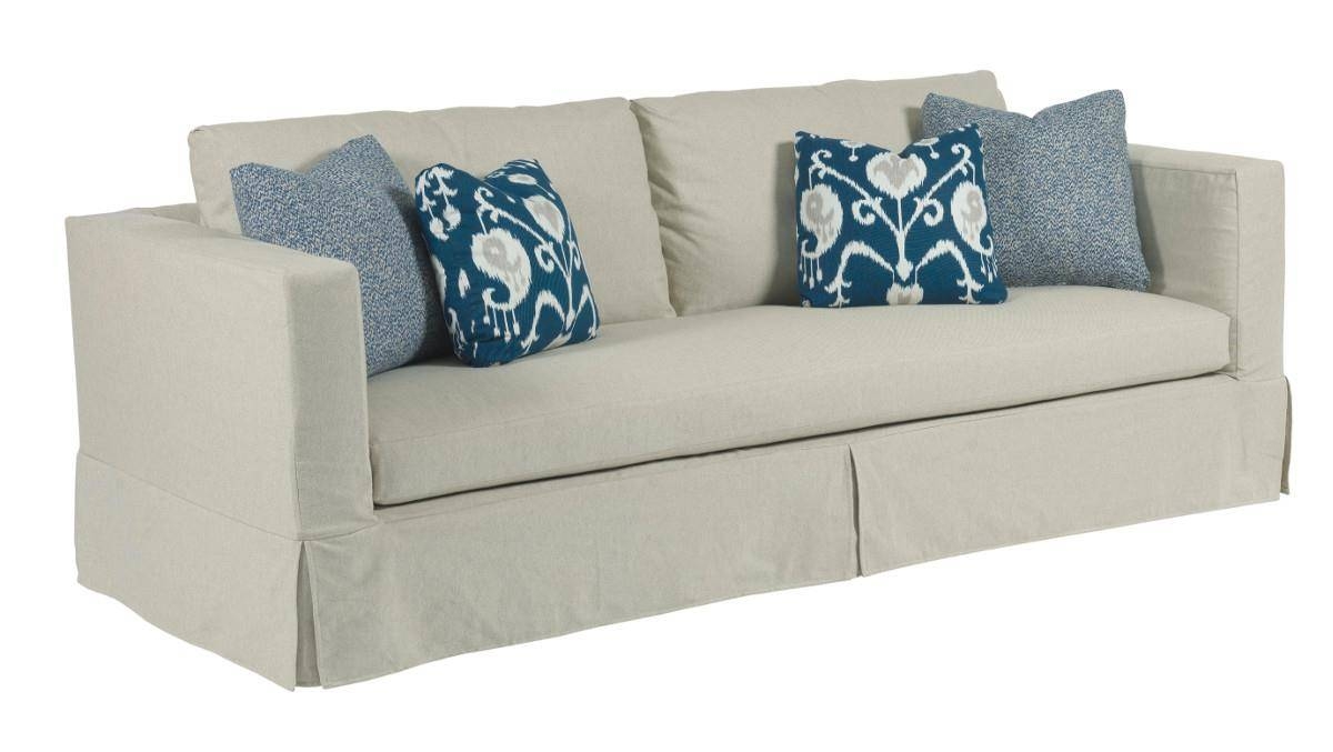 Modern Slipcover Sofa With Kick Pleat Skirtkincaid Furniture Intended For Contemporary Sofa Slipcovers (Photo 1 of 30)