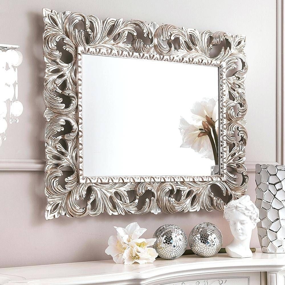 Modern Wall Mirrors Decorative – Amlvideo For Large Ornate Silver Mirrors (View 8 of 25)