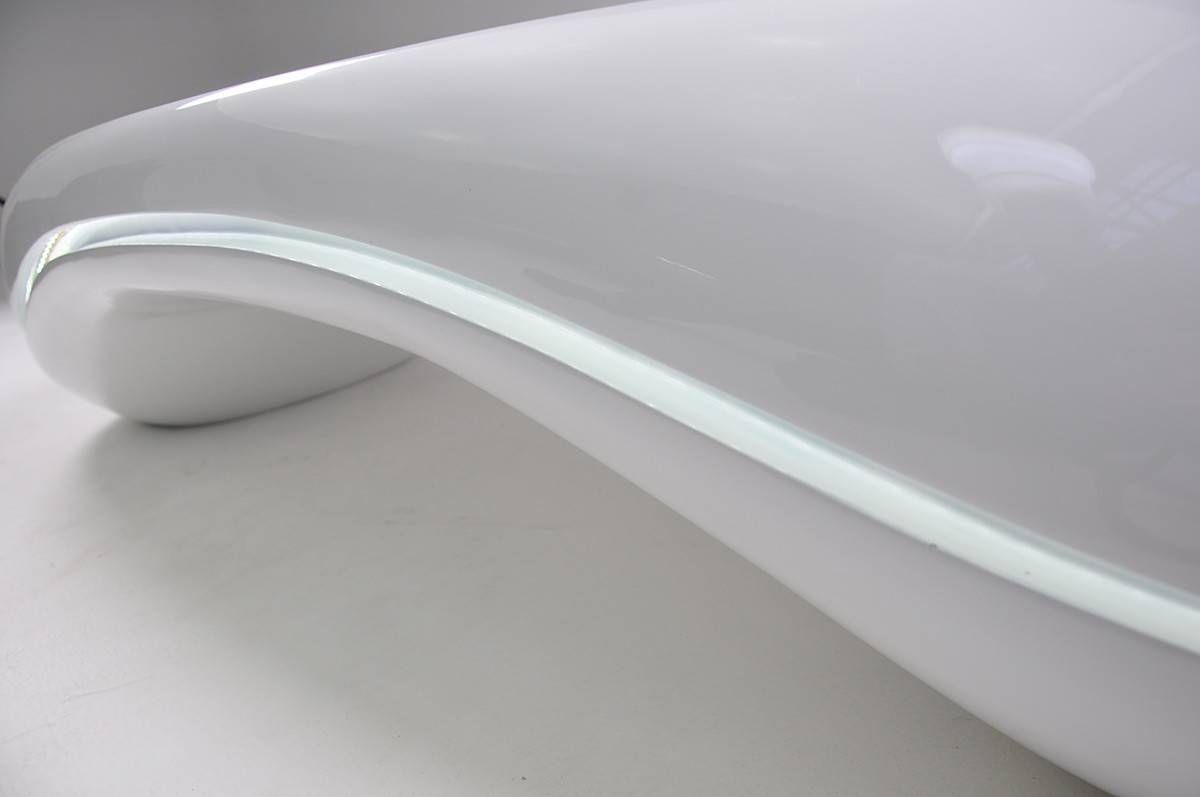 Modrest Pebble – Contemporary Led White High Gloss Coffee Table With Coffee Tables White High Gloss (Photo 23 of 30)
