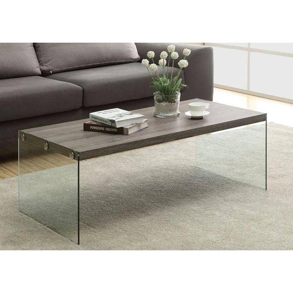 Monarch Specialties Dark Taupe Coffee Table I 3054 – The Home Depot With Dark Coffee Tables (View 26 of 30)