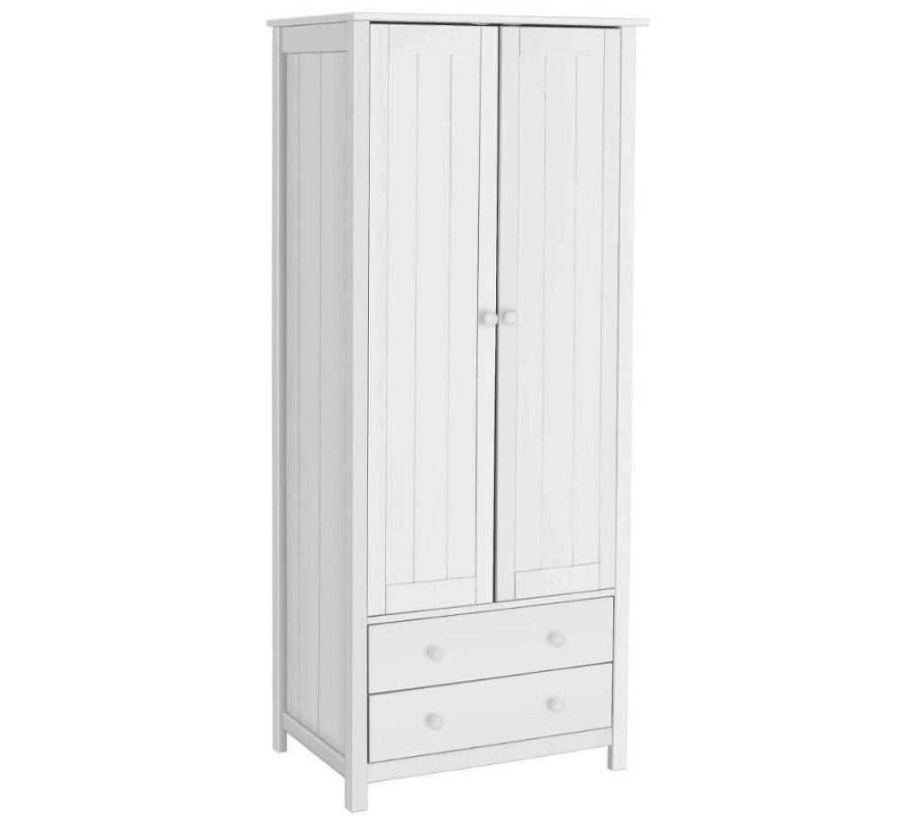 New Scandinavia 2 Door 2 Drawer Wardrobe – White | In Leicester Pertaining To White 2 Door Wardrobes With Drawers (View 10 of 15)