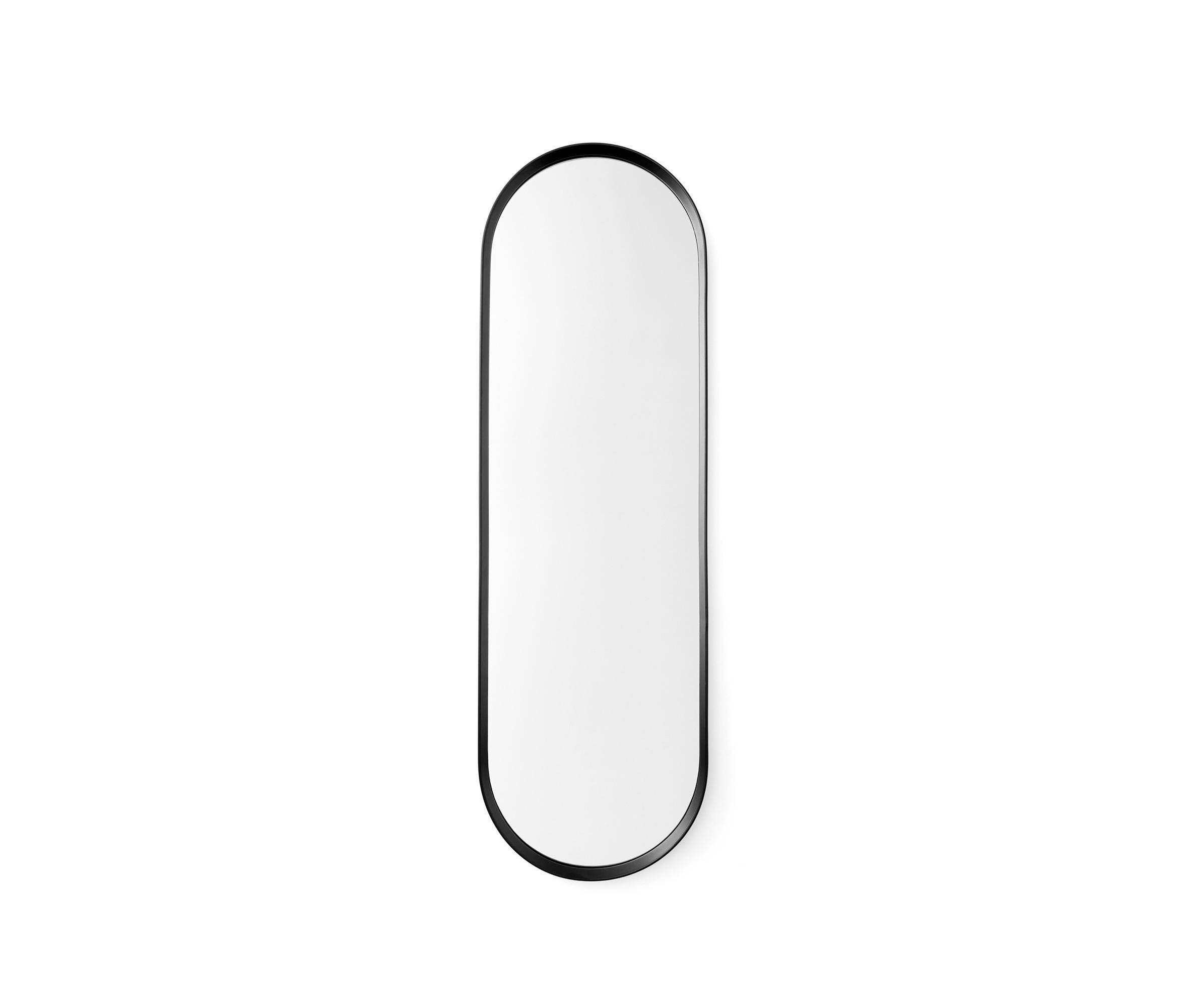 Norm Wall Mirror, Oval, Black – Mirrors From Menu | Architonic With Oval Black Mirrors (View 15 of 25)
