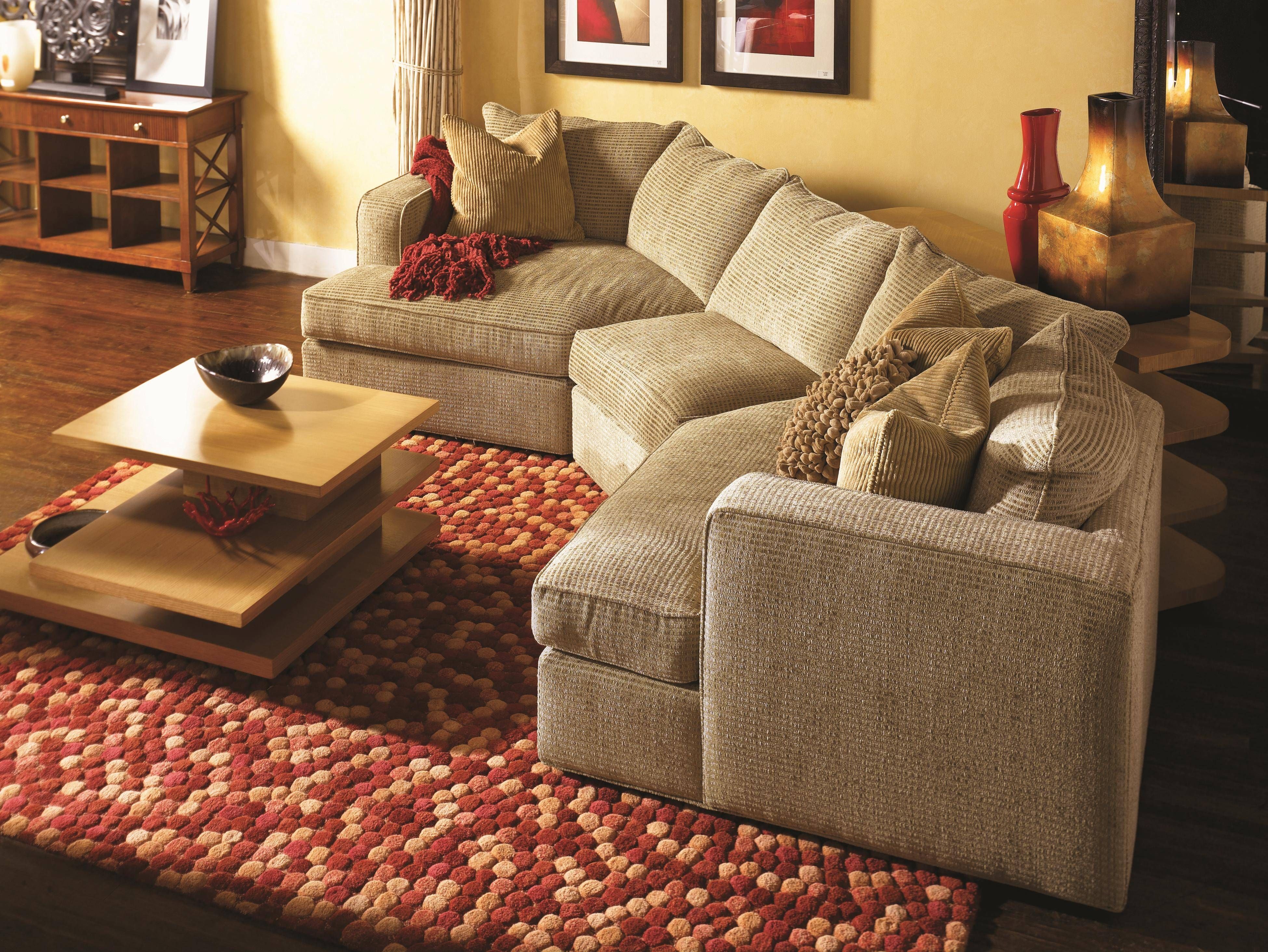 Norwalk Milford Sectional Sofa With 2 End Angle Chaises And Track Intended For Norwalk Sofa And Chairs (View 16 of 30)