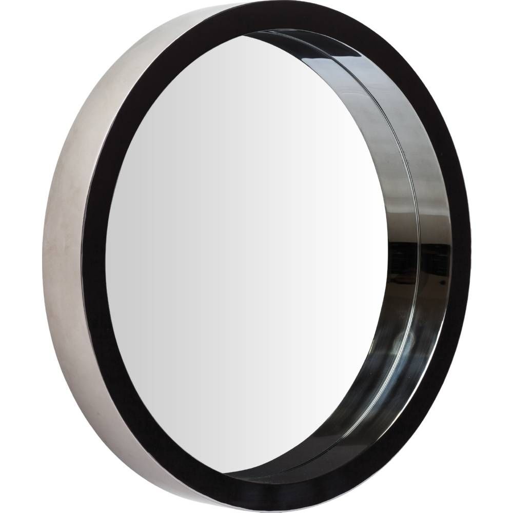 Nuevo Modern Furniture Hgde182 Julia Large Round Mirror In Black Pertaining To Black Circle Mirrors (View 10 of 25)