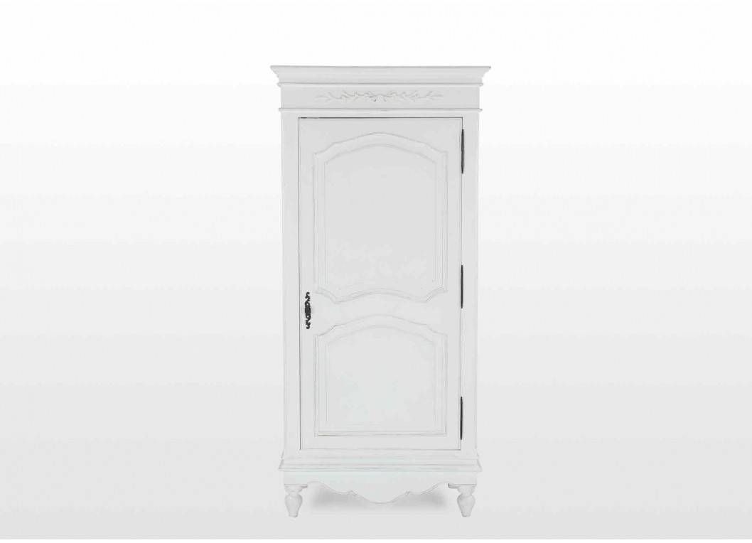 One Door Narrow White Wardrobe – Romance Throughout One Door Wardrobes With Mirror (View 6 of 15)