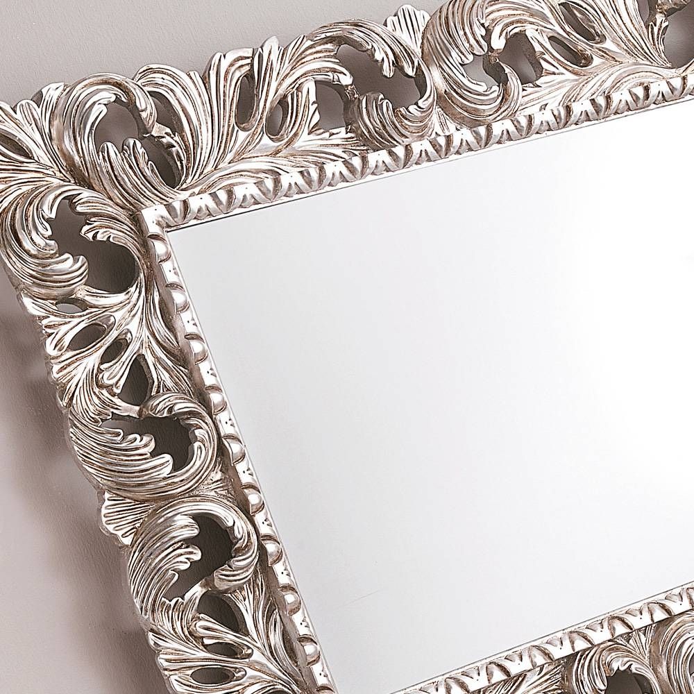 Ornate Silver Leaf Rococo Wall Mirror | Juliettes Interiors Inside Large Ornate Silver Mirrors (View 25 of 25)
