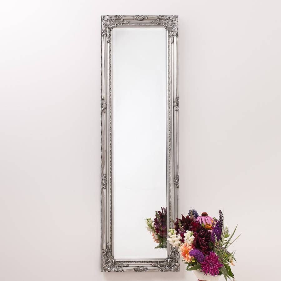 Ornate Vintage Silver Pewter Mirror Full Lengthhand Crafted In Antique Full Length Mirrors (View 4 of 25)