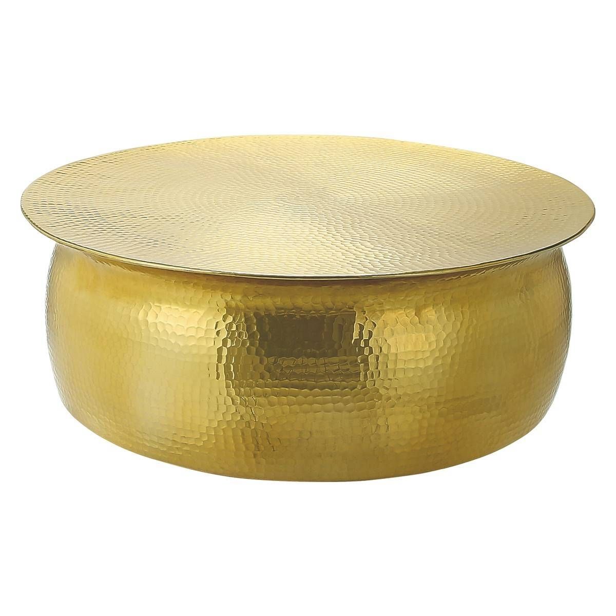 Orrico Brass Hammered Aluminium Coffee Table | Buy Now At Habitat Uk Inside Aluminium Coffee Tables (View 19 of 30)