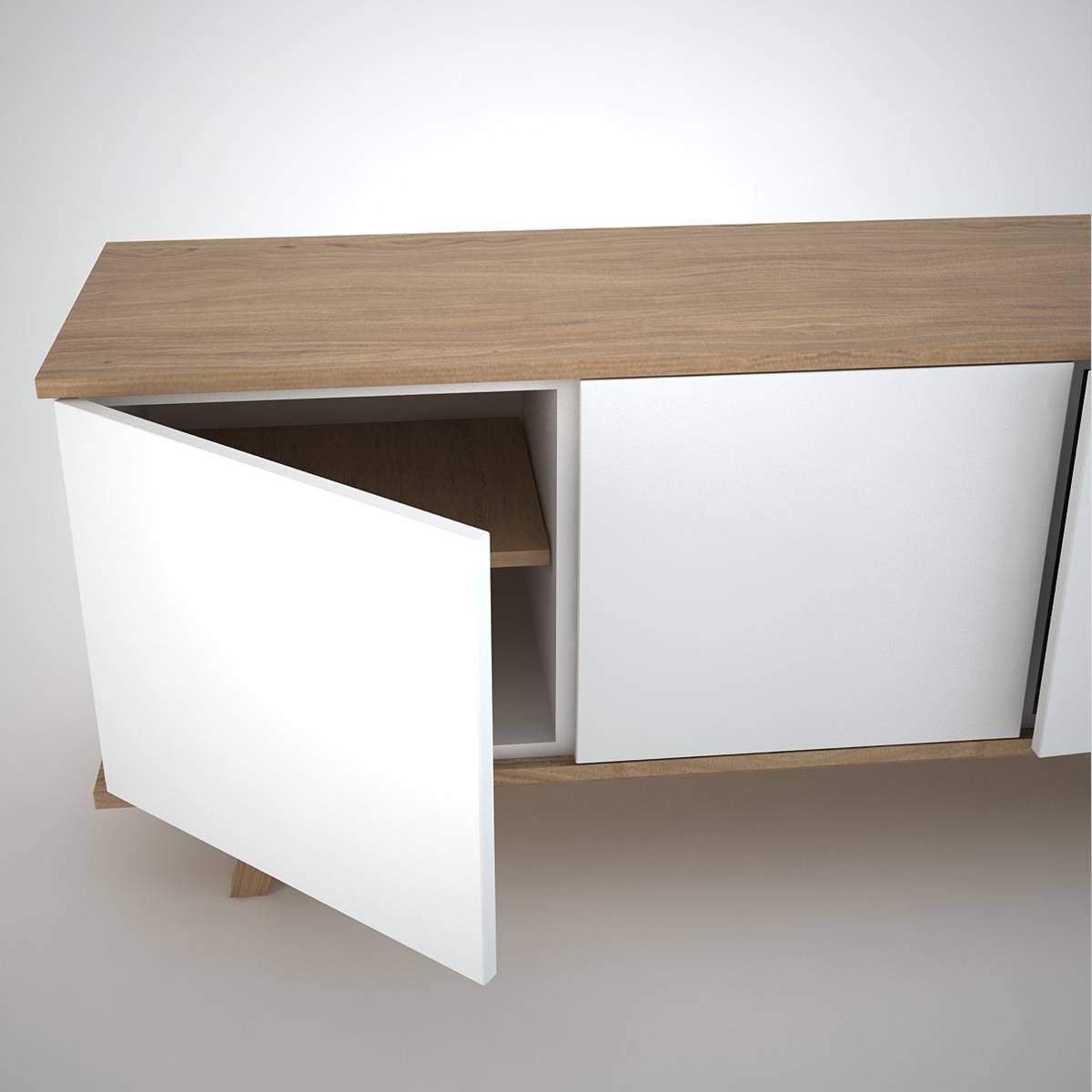 Ottawa Sideboard (3) White – Join Furniture In Contemporary Oak Sideboards (Photo 13 of 30)