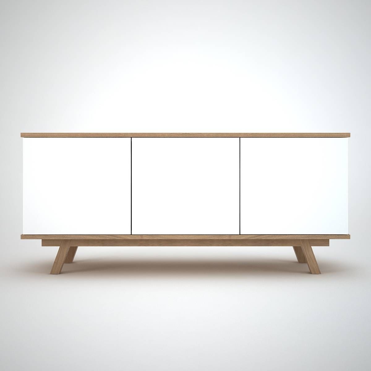 Ottawa Sideboard (3) White – Join Furniture Inside White And Wood Sideboards (View 4 of 30)
