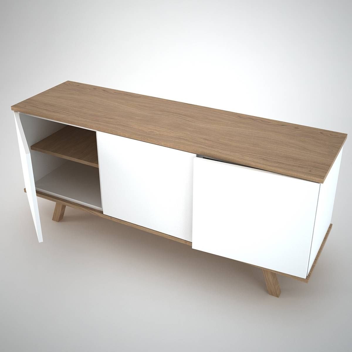 Ottawa Sideboard (3) White – Join Furniture Pertaining To White And Wood Sideboards (Photo 8 of 30)