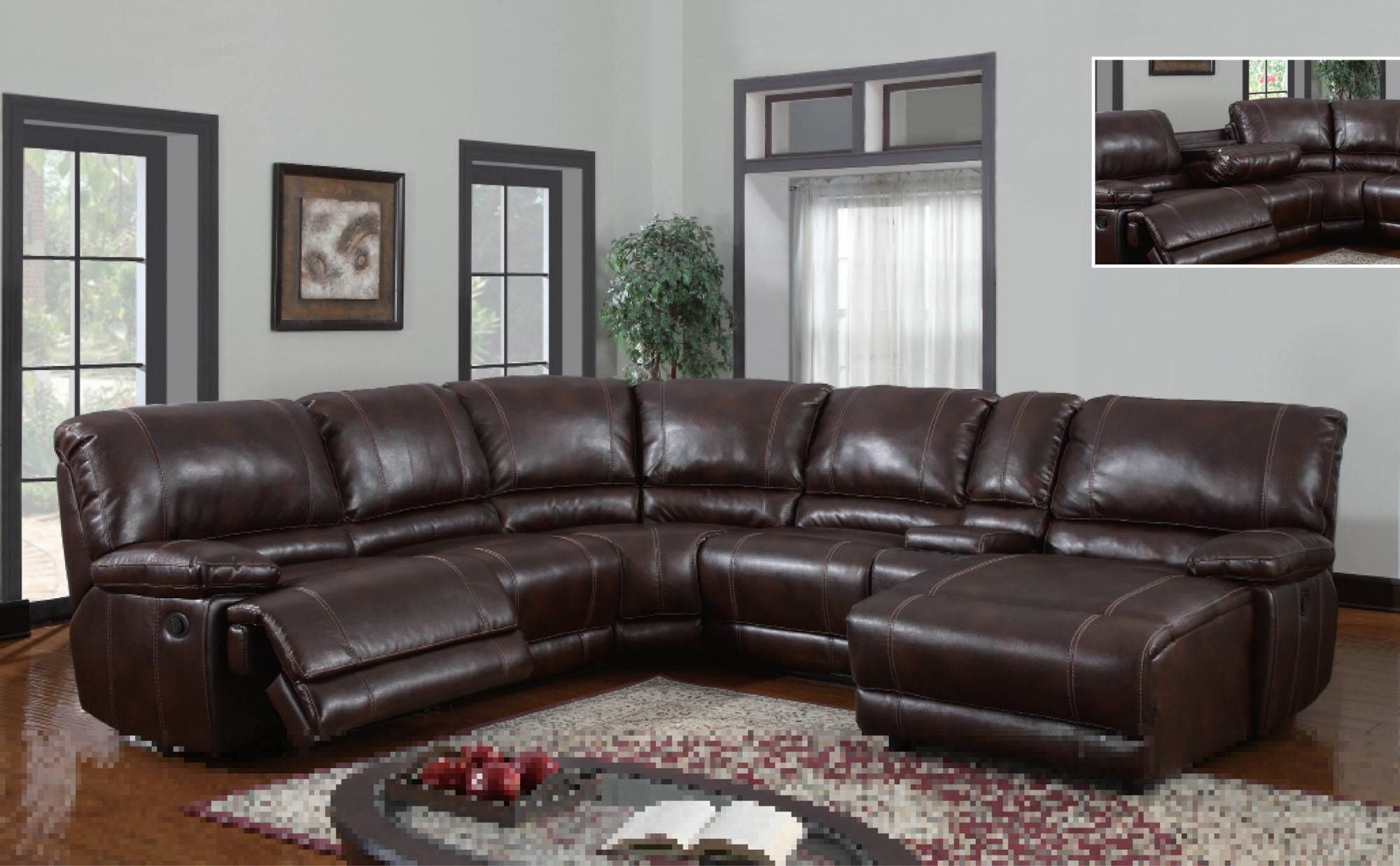 Outstanding Sectional Sofa With Chaise Lounge And Recliner 99 For With The Brick Leather Sofa (View 21 of 30)