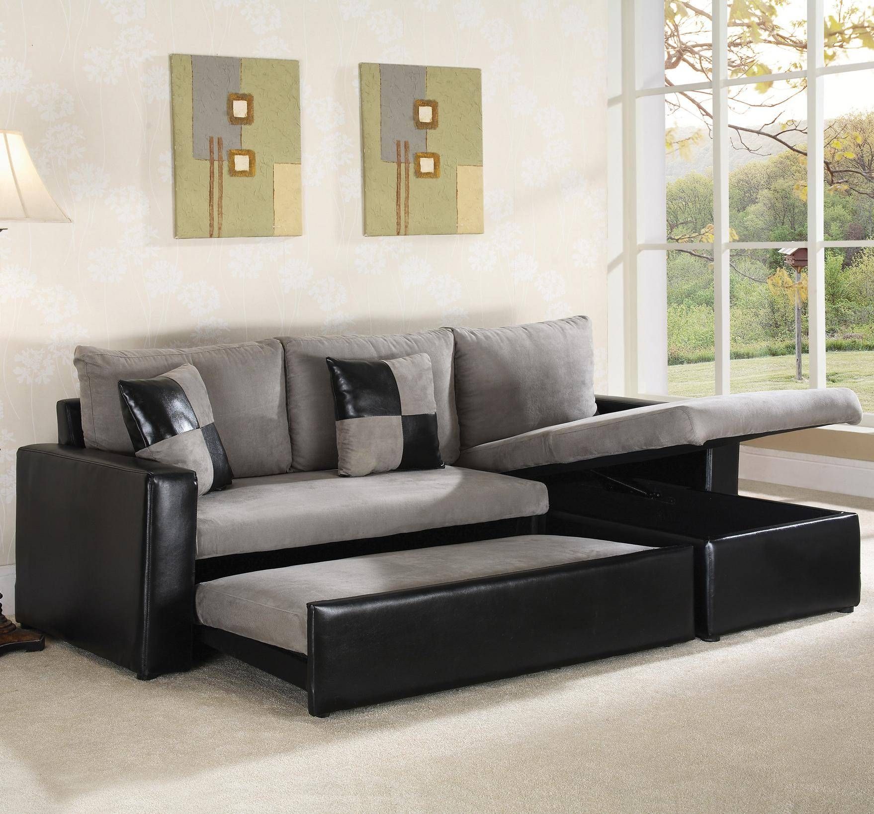 Outstanding Small Black Leather Sectional Sofa 97 On 6 Piece For 6 Piece Modular Sectional Sofa (View 27 of 30)