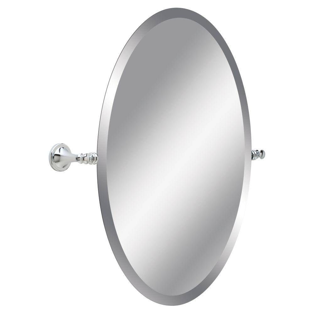 Oval – Bathroom Mirrors – Bath – The Home Depot For Chrome Wall Mirrors (View 10 of 25)
