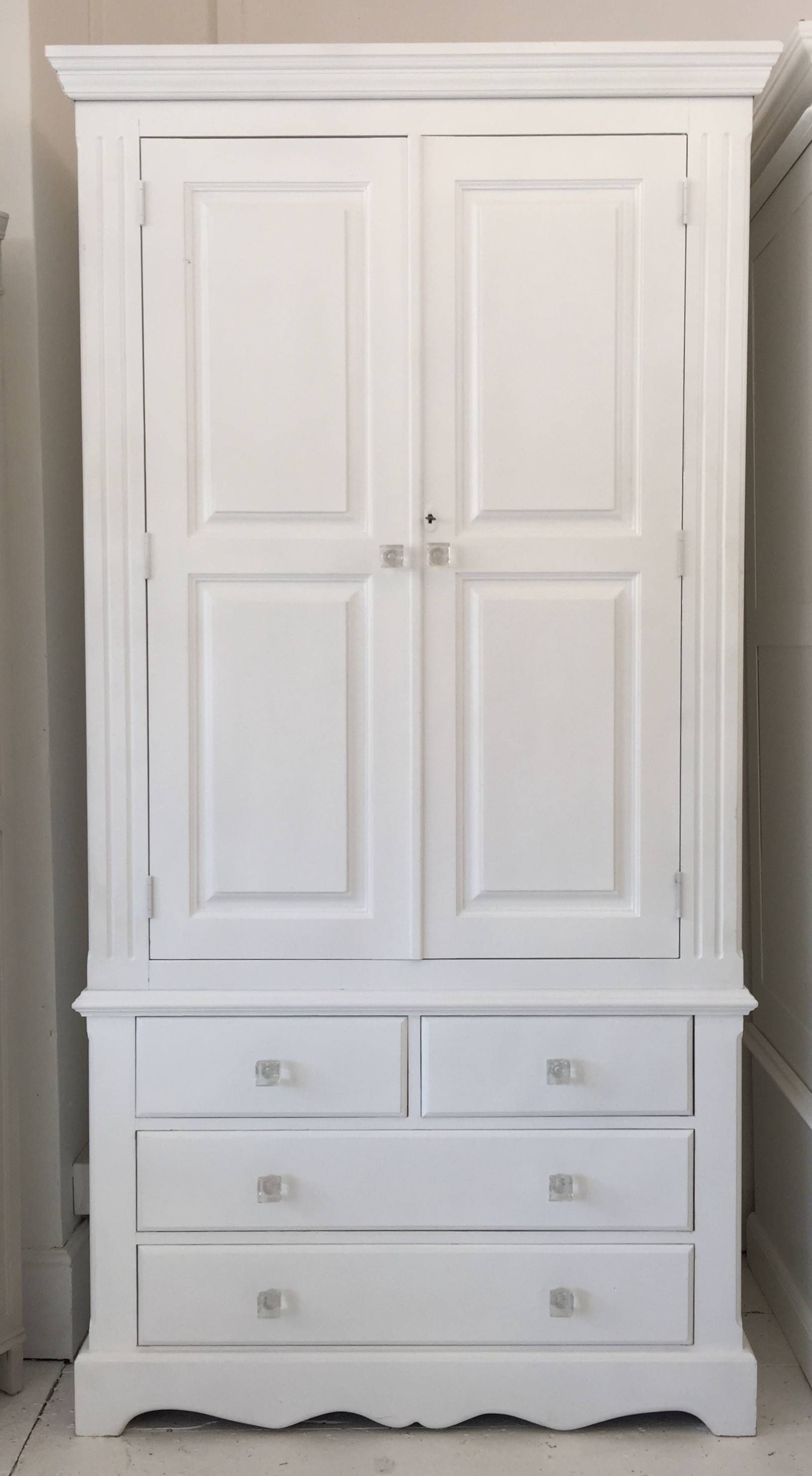Painted Solid Pine White Wardrobe – Home Sweet Homehome Sweet Home Regarding White And Pine Wardrobes (Photo 1 of 15)