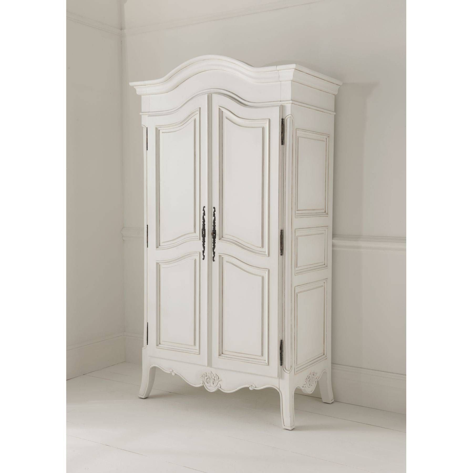 Paris Antique French Bed (size: Single) + Paris Antique French Inside Single White Wardrobes (Photo 9 of 15)