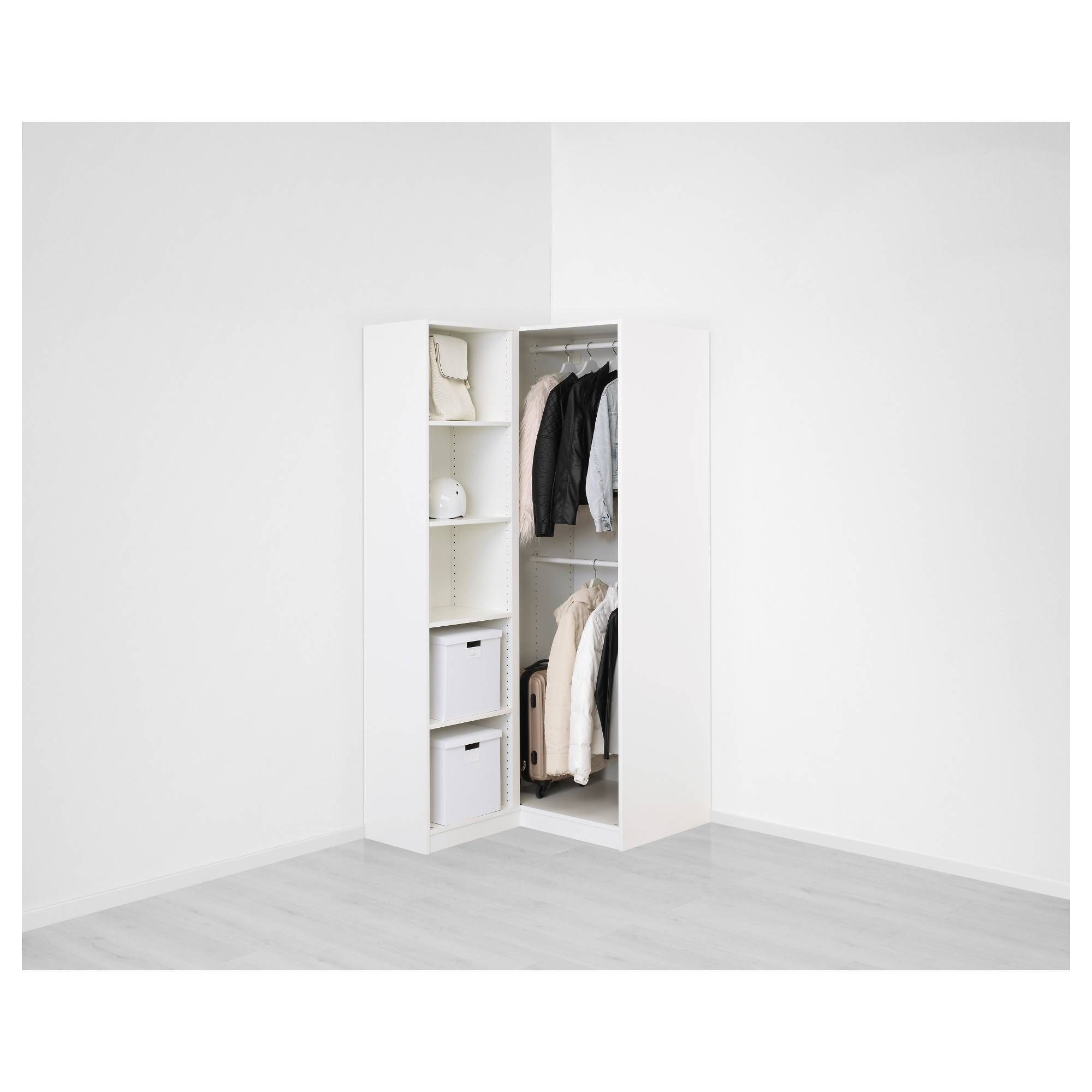 Pax Corner Wardrobe White/fardal Vikedal 111/88x201 Cm – Ikea Inside White Corner Wardrobes Units (View 5 of 15)