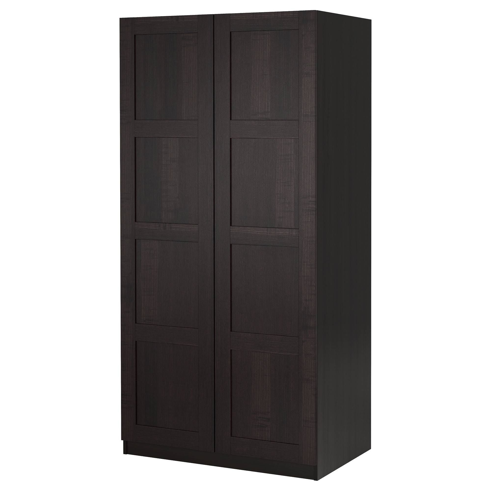 Pax Wardrobe Black Brown/bergsbo Black Brown 100x60x201 Cm – Ikea Intended For Brown Wardrobes (View 2 of 15)