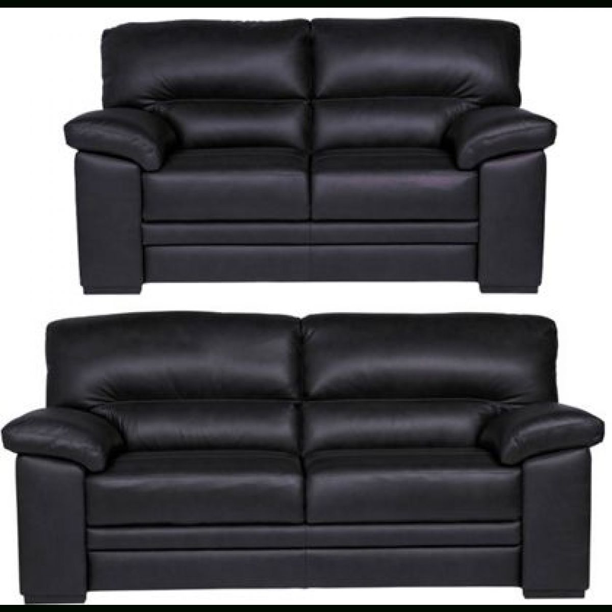 Piacenza 3 Seater And 2 Seater Sofa – Black – Furnico Village Regarding Black 2 Seater Sofas (Photo 17 of 30)